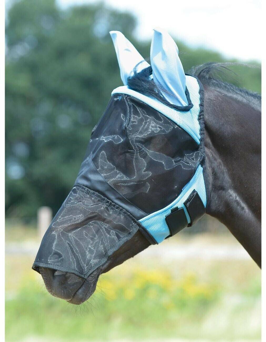 Busse Fly Cover Pro Gab II (633042)Fliegen Maske Fly Cover Pro Gab II Warmblut hellblau/schwarz (633042-BL9-946) Busse Fly Cover Pro Gab II (633042)