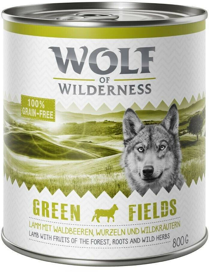 Wolf of Wilderness Adult Green Fields Lamm Hundenassfutter800g Wolf of Wilderness Adult Green Fields Lamm Hundenassfutter