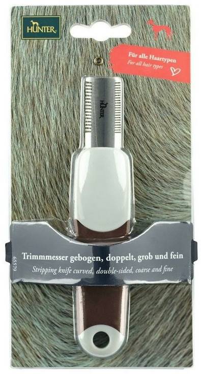 Fellpflege HUNTER Spa Trimmmesser Braun/Grau