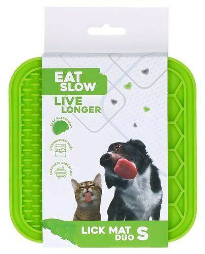 Holland Animal Care Eat Slow Live Longer Leckmatte mit Noppen und Wabengrün Größe: L Holland Animal Care Eat Slow Live Longer Leckmatte mit Noppen und Waben