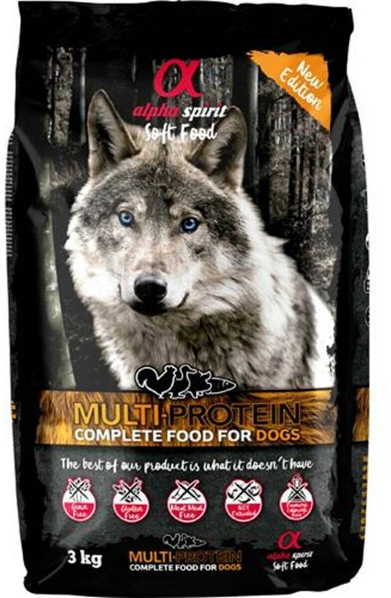 Alpha Spirit Multiprotein Soft Food Dog 3 kg Hundefutter