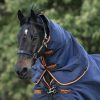 Horseware Rambo Supreme Hood 50g - Navy/Orange M Pferdedecken